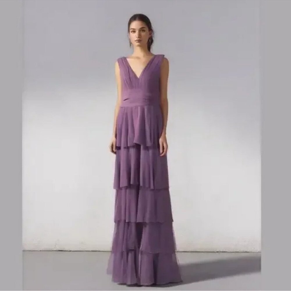 Lulus Amazing Evening Purple Tiered Maxi Dress